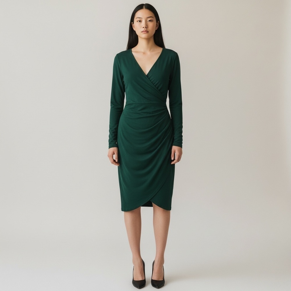 [MATERNITY] Forest Green Medium | Nursing Friendly Dress Pregnancy - Picture 9 of 10